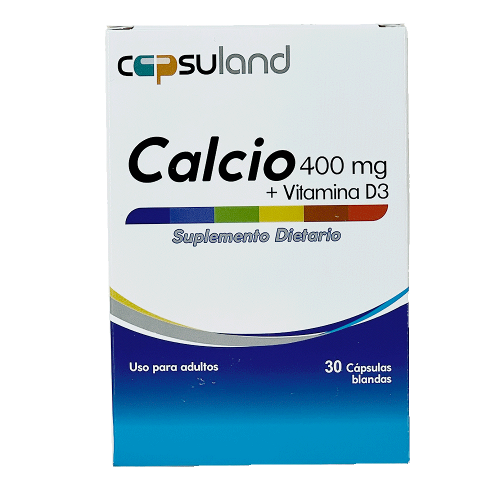 CALCIO 400 mg + VITAMINA D3 - Suplemento dietario certificado INVIMA